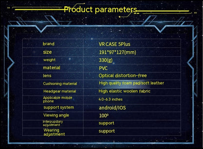 Head-Mounted Phone 3D VR Glasses