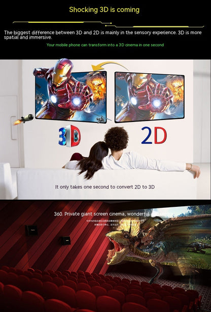 Head-Mounted Phone 3D VR Glasses